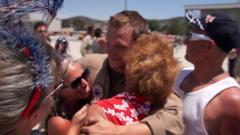 video: families welcome 500 aviation marines and sailors from pacific deployment